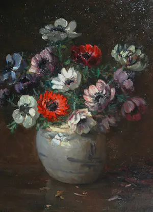 Emanuel van der Ven - anemonen in een keuls vaasje kopen? Bied vanaf 165!