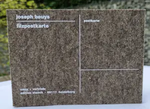 Joseph Beuys - Filzpostkarte – Siebdruck auf Filz – Multiple kopen? Bied vanaf 27!