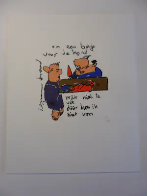 Herman Brood - Kleurenzeefdruk. Titel, En een botje voor de hond. kopen? Bied vanaf 50!