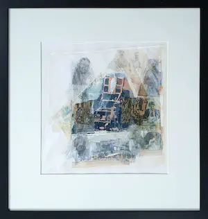 Jaap Witzenhausen - Unicum: 'Nervosa' - Collage/gemengde techniek (Nieuw ingelijst) kopen? Bied vanaf 185!