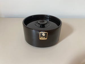 Niet of onleesbaar gesigneerd - Donkerbruine keramische deksel doos Pino Spagnolo voor Sicart Milano kopen? Bied vanaf 1!