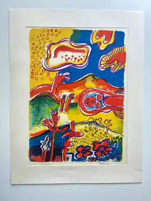 Jan Cobbaert - Litho 'compositie met vrouw' vendu pour 245€ !