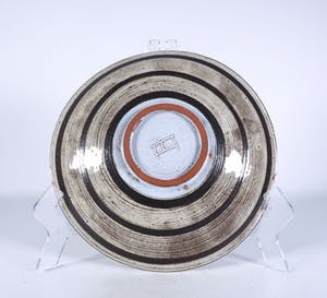 Dirk Hubers - Aardewerk, Dekselpot en schaal op voet kopen? Bied vanaf 80!