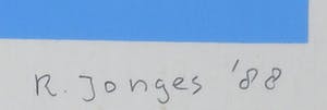 Roel Jonges - Zeefdruk, Zonder titel (schip) - Ingelijst kopen? Bied vanaf 1!