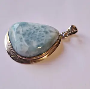 Nieuwe Unieke hanger  925 sterling zilver met een Larimar edelsteen. kopen? Bied vanaf 65!