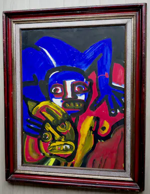 Bengt Lindstrom - Figuren, gemengde techniek (netjes ingelijst, groot) kopen? Bied vanaf 1250!