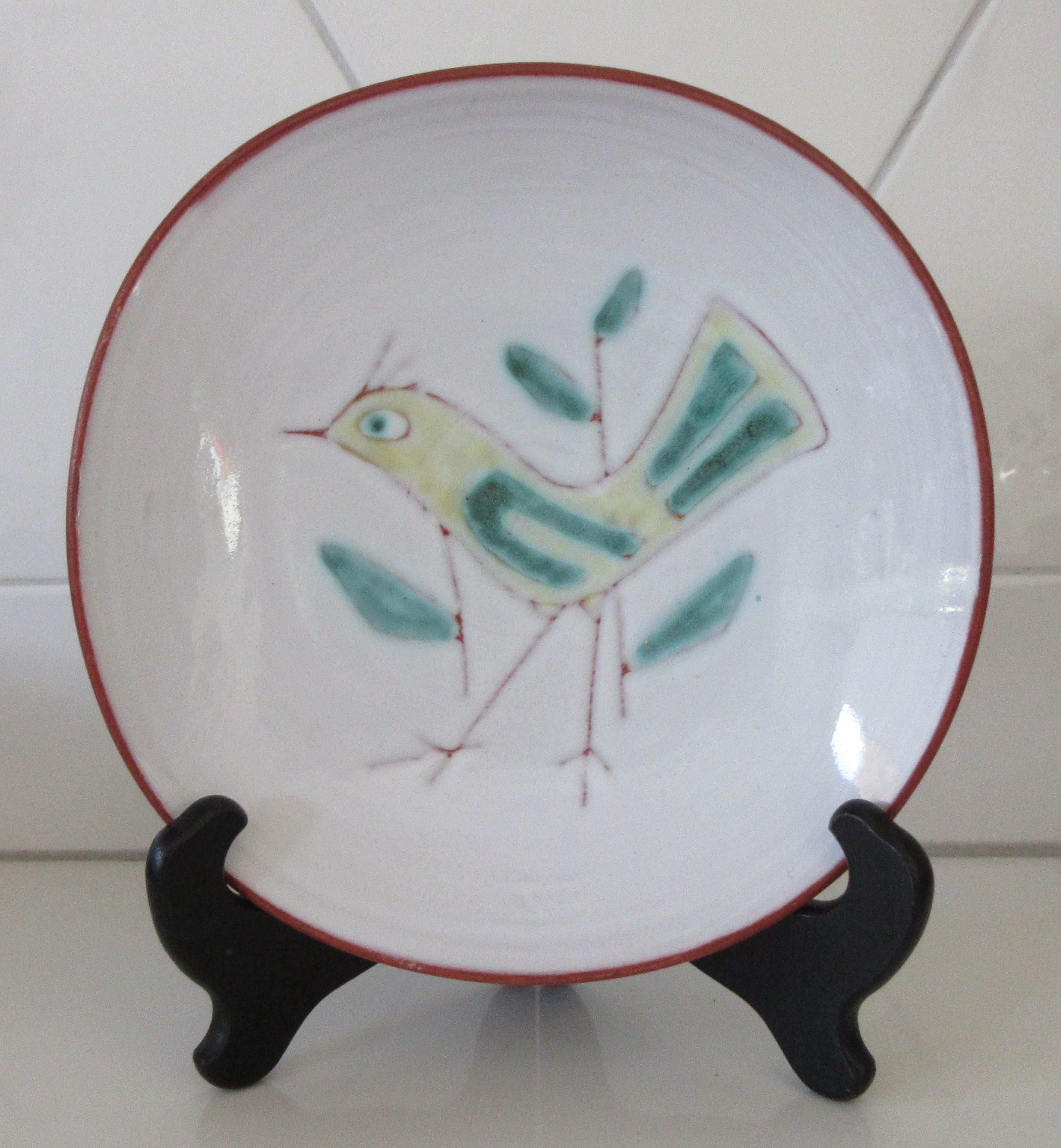 Potterie Hans Wagner - Sierbordje vogel verkocht voor € 18!