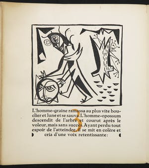 Pierre Alechinsky - en Lode Opdebeek - Litho en typografie, Zeldzame uitgave van Histoire de La Lune kopen? Bied vanaf 1!