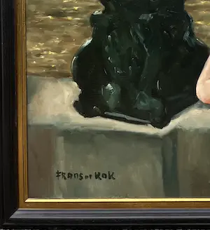 Frans de Kok - lady in blue dress kopen? Bied vanaf 1500!