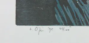 Vincent van Ojen - Houtsnede, Stilleven met knoflook kopen? Bied vanaf 1!