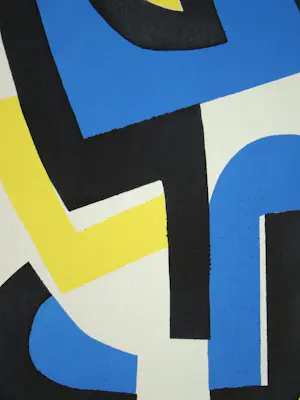 Jean Dewasne - Abstracte compositie - 1952 - Sjabloon in gouachekleuren kopen? Bied vanaf 100!