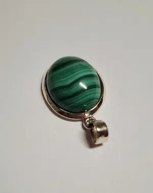 Nieuwe zilveren hanger met malachiet kopen? Bied vanaf 60!