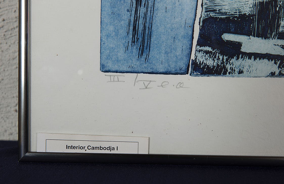 Jan Montyn - Zeefdruk - Interior Cambodja kopen? Bied vanaf 30!