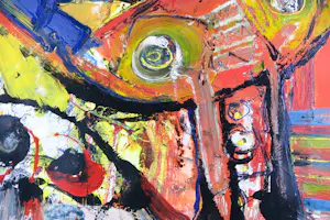 Jan te Wierik - Gemengde techniek op papier, Zonder titel - Ingelijst kopen? Bied vanaf 950!