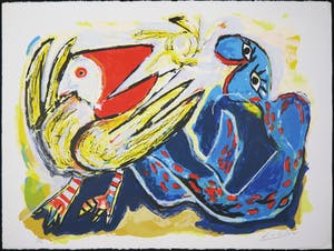 John Lie a Fo - Zeefdruk, Vogel en slang kopen? Bied vanaf 35!