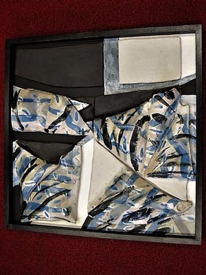 Natascha Rieter - Galerie Groot Welsden - Bijzonder "Delfts Blauw" Keramiek reliëfschilderij kopen? Bied vanaf 30!