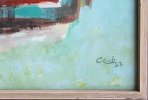 Jaap de Carpentier - gouache - ‘Klein Eiland’ – 1993 kopen? Bied vanaf 140!