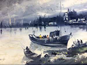 Niet of onleesbaar gesigneerd - Jachthaven verkocht voor € 1!