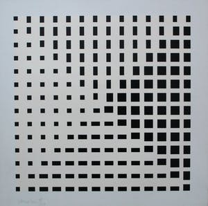 Peter Struycken - zeefdruk: geometrische compositie - 1966 kopen? Bied vanaf 249!