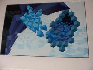 Hans Klaui - Mooi geometrische zeefdruk van Hans Klaui, 1992-6 kopen? Bied vanaf 40!