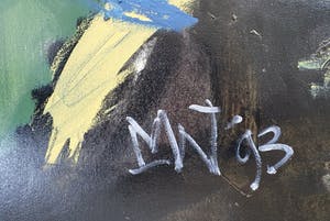 Martin van Wordragen - Olieverf op doek: 'Dubieus gezelschap' - (Zeer groot) kopen? Bied vanaf 450!