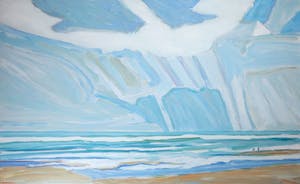 Paul Overhaus - Acryl op doek, Juni avond - Ingelijst (Groot) kopen? Bied vanaf 140!