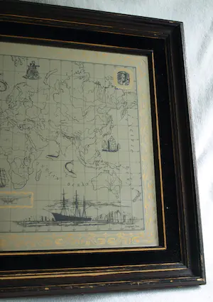 Niet of onleesbaar gesigneerd - The Royal Geographical Society Silver Map, Franklin Mint – 1976 – Lijst, 51 x 70 kopen? Bied vanaf 1!