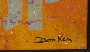 Don Ken - Gemengde techniek op doek, Why Grow Up kopen? Bied vanaf 800!