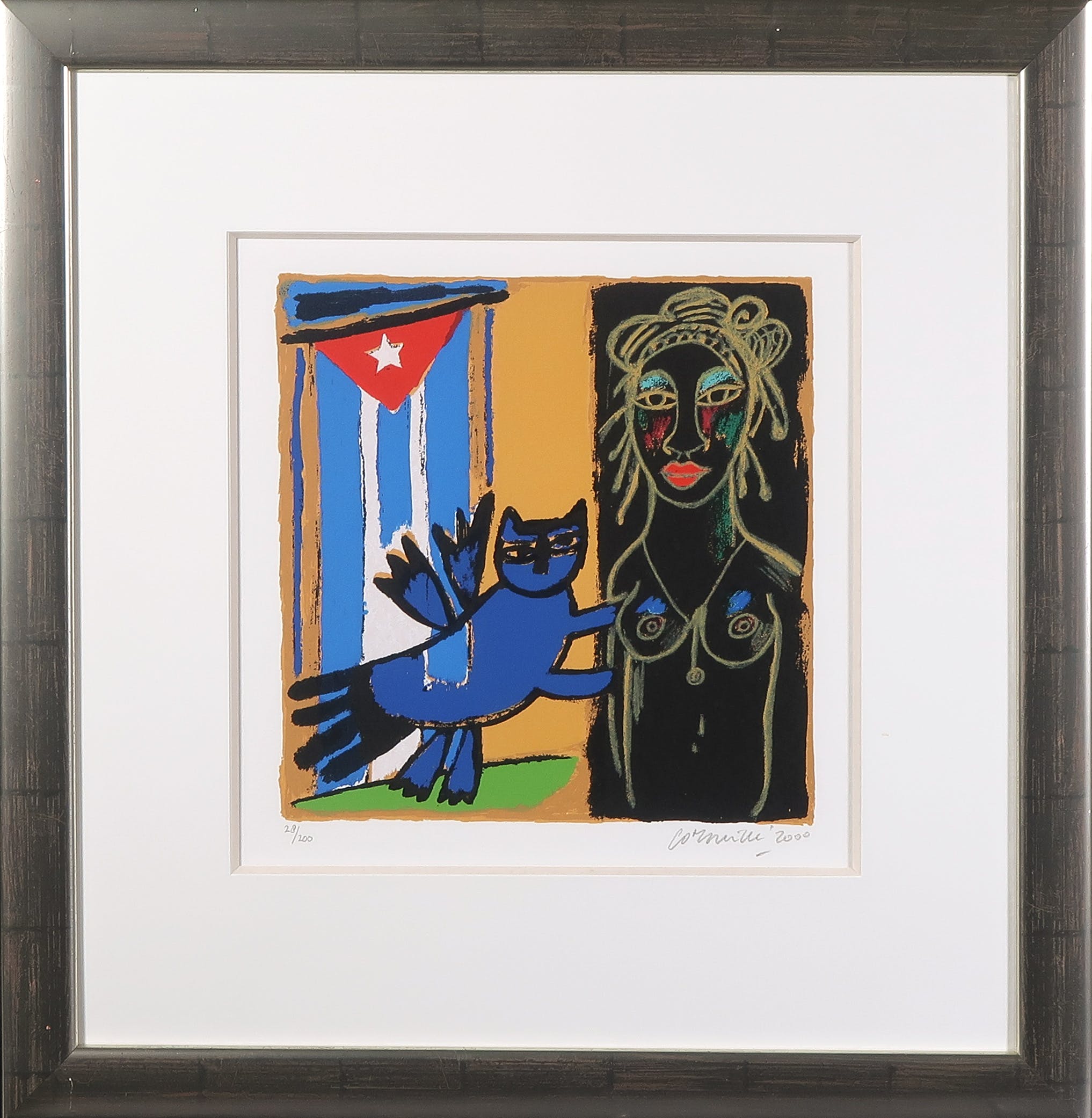 Corneille - Zeefdruk, Memoire de Cuba - Ingelijst kopen? Bied vanaf 160!