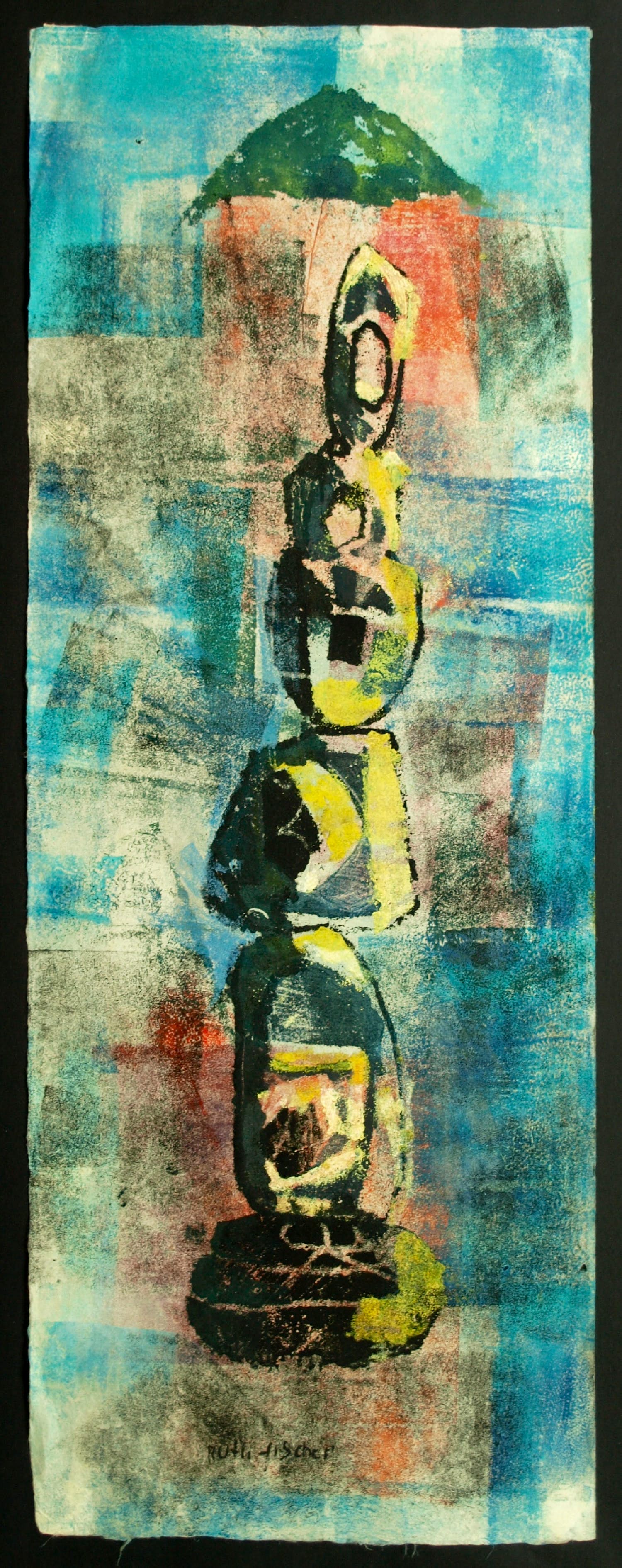 Ruth Fischer Gemende Techniek Zonder Titel Lijst 71 X 51 Cm Sold 