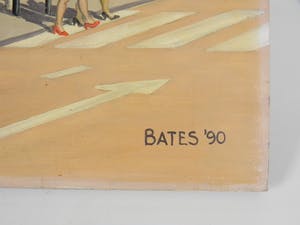 Niet of onleesbaar gesigneerd - BATES- Naïef geschilderde Bloemenmarkt Roosendaal 3 kopen? Bied vanaf 1!