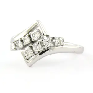 14k witgouden ring met briljant geslepen diamant tot. 0.30ct – F/G - VS/SI kopen? Bied vanaf 460!