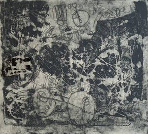 Jan Montyn - ets - titel onbekend - 1962 (ZELDZAAM VROEG WERK) kopen? Bied vanaf 175!