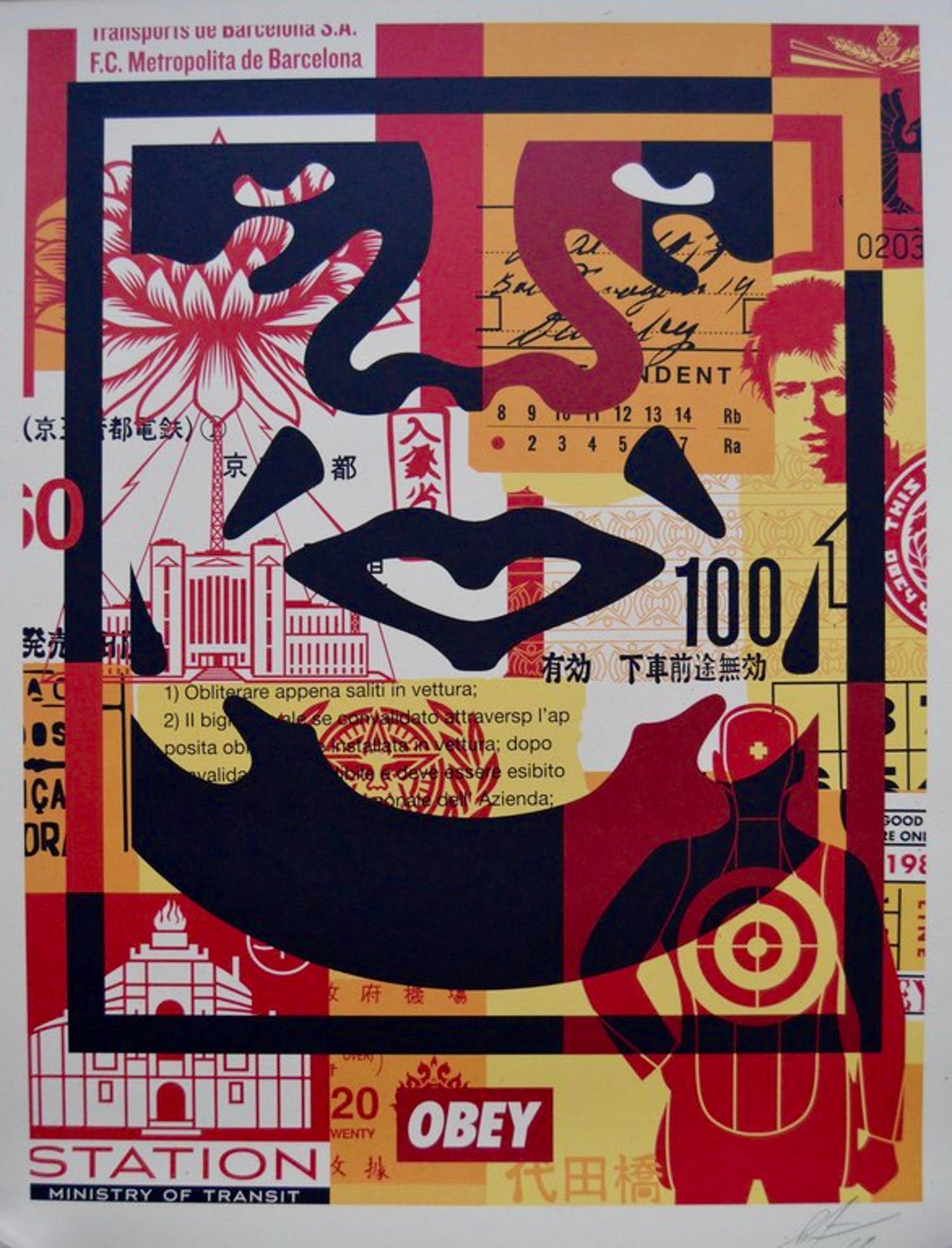 Shepard Fairey - Obey Face Collage III- Gesigneerd kopen? Bied vanaf 1!