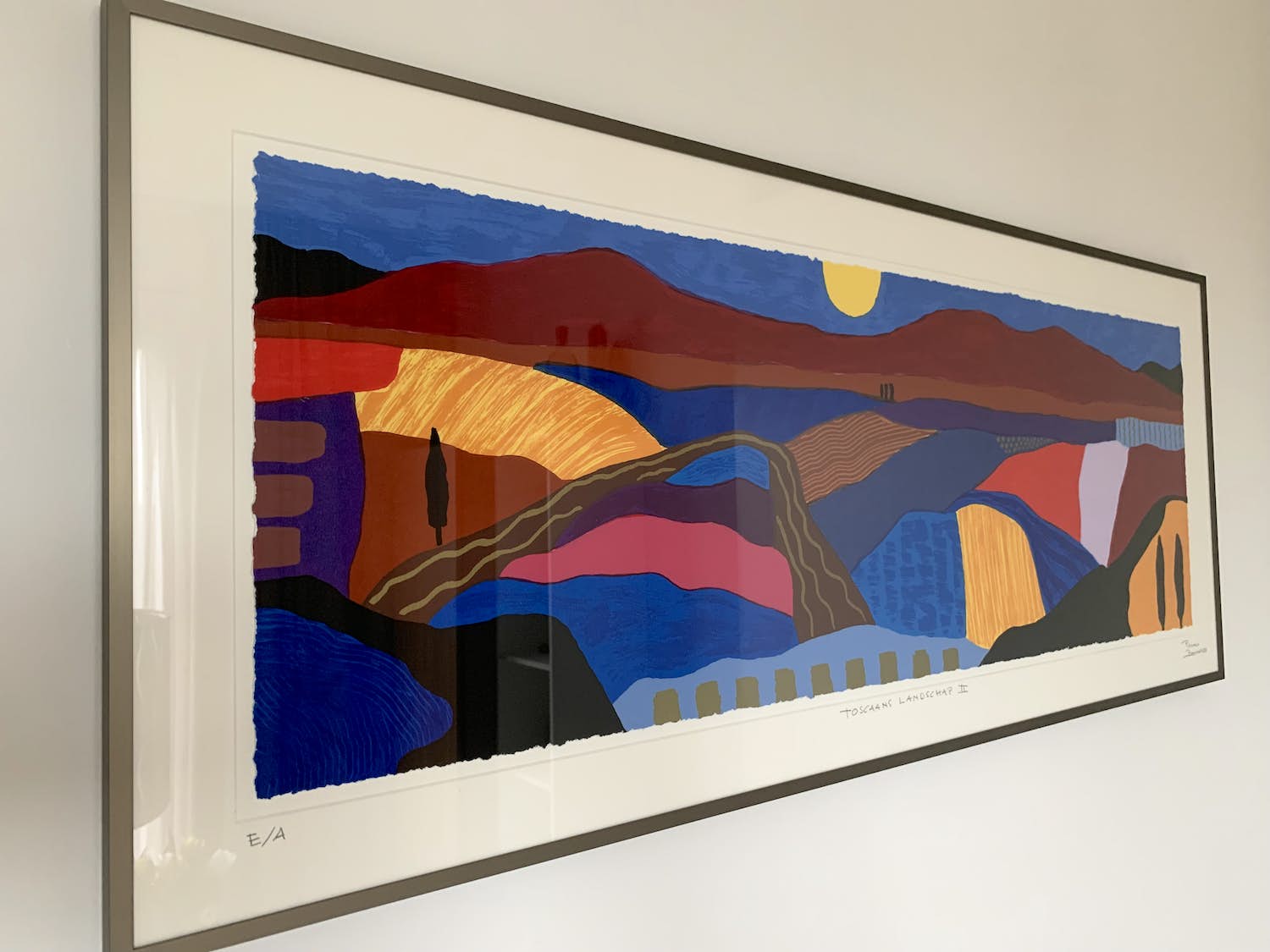 Ronald Boonacker - Serie Toscaans Landschap II , Italië INGELIJST verkocht voor € 135!