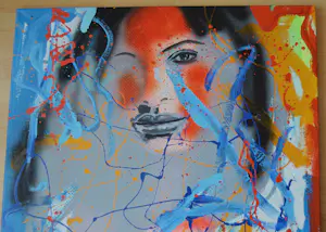 Peter Klashorst - Dame in dollarbiljetten kopen? Bied vanaf 450!