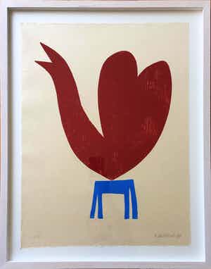 Klaas Gubbels - Hart op Tafel nieuw ingelijst verkocht voor € 600!