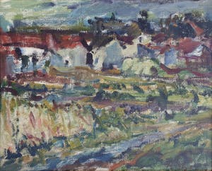 Willy Rieser - Olieverf op doek: 'Bij Maastricht' - Ingelijst kopen? Bied vanaf 165!