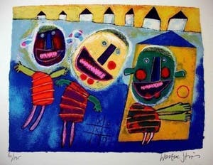 Wouter Stips - Kleurenzeefdruk COME PLAY WITH ME Handgesigneerd. kopen? Bied vanaf 175!