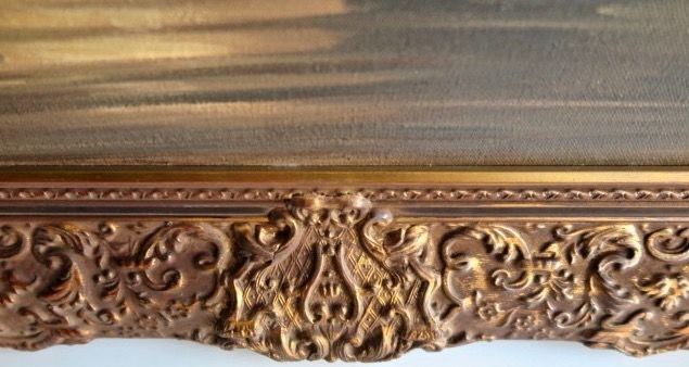 Niet of onleesbaar gesigneerd - Haarlem, Spaarne haven bij maanlicht - Gesigneerd:Vos (wie?) - Prachtige lijst! kopen? Bied vanaf 1!