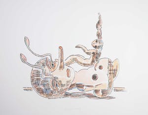 Arie van Geest - Aquarel, Liggende vrouw met kind kopen? Bied vanaf 100!