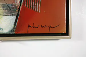 Peter Meijer - Acryl op doek, Man met baret - Ingelijst kopen? Bied vanaf 300!