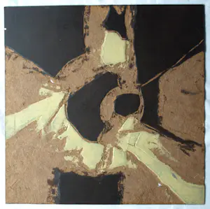 Fon Klement - 4 beschilderde hardboard platen, gebruikt als drukplaten voor de drukpers kopen? Bied vanaf 1!