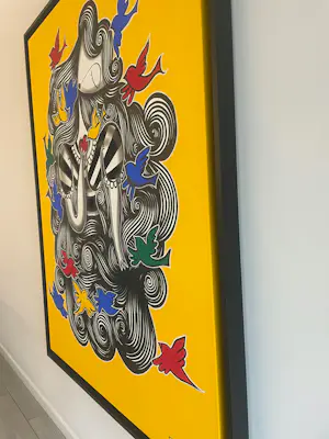 Alexandros Skoutariotis - “Lady with Birds – Large Original by Sonke (2020)” kopen? Bied vanaf 1200!