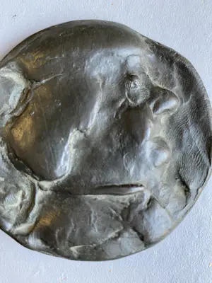 Piet Esser - “De oude Rembrandt” (1988) – bronzen kunstpenning – Vereniging voor Penningkunst kopen? Bied vanaf 25!