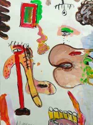 Anton Martineau - EROTISCHE FIGURATIE / ORIGINEEL WERK / 100x69cm / SIG verkocht voor € 165!