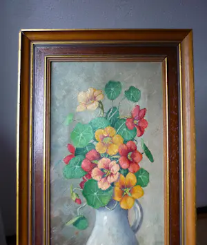 Huibert Schallenberg - Oost Indische kers - bloemstilleven in een vaasje kopen? Bied vanaf 125!