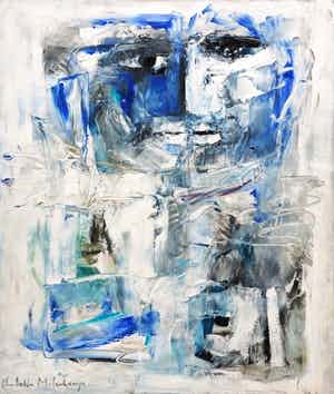 Charlotte Molenkamp - olieverf op doek : omhelzing verkocht voor € 2750!