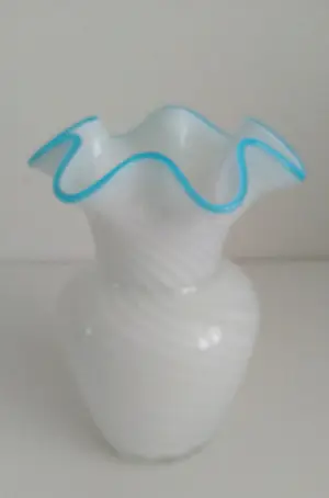 Niet of onleesbaar gesigneerd - Unieke glazen vaas, jaren '70, handgemaakt kopen? Bied vanaf 1!