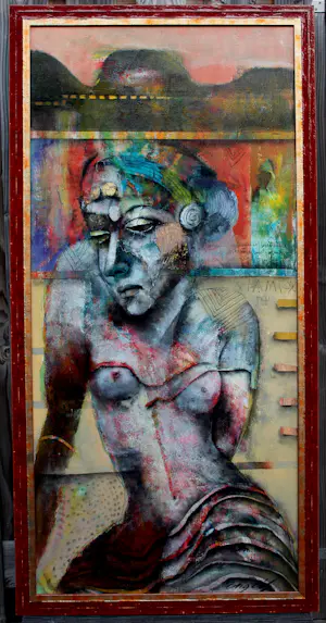 Astrid Engels - Gemengde techniek op doek(zeer groot werk!) kopen? Bied vanaf 1000!